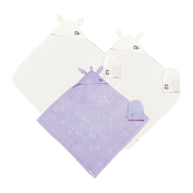 Bundle of 3 - The Cotton Tale 100% Organic Bamboo Bunny Hooded Towel